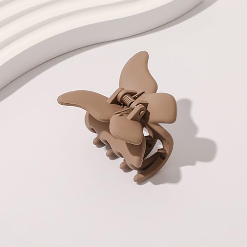 5 Stück Haarklamme,Kunststoff Rutschfester Haarspangen,Haarnadel,Haarklammern Matt,Modisches Haarschmuck,Haarstyling-Zubehör für Frauen Dickes und Dünnes Haar,Kleine Kaffee,5 x 4 cm von Blausky