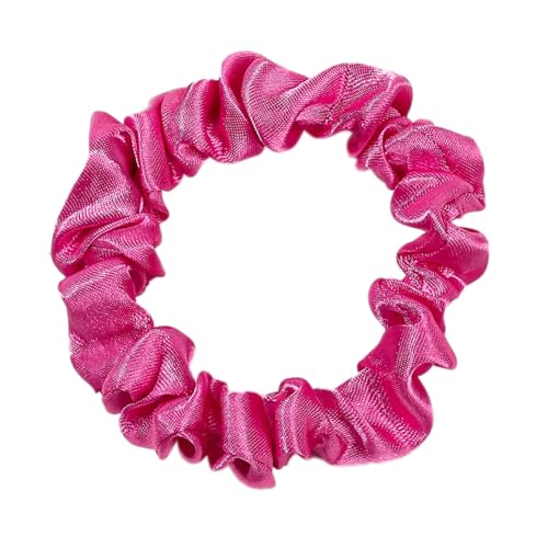 5 Stück Satin Haargummi,Stoffhaarband Dünnes Haarband Klein Silk Scrunchies Weich Elastische Haarseil Elegante Haarschmuck für Damen Lange Feine Oder Dicke Lockige Haare,Rosérot von Blausky