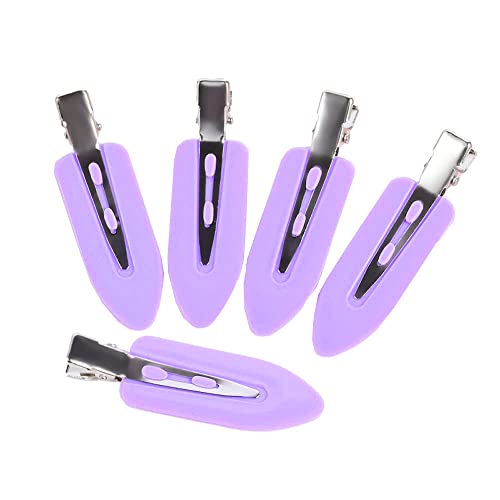 50 Stück Nahtlose Haarspange Mini Haar Pin,Metall Haarklammern Haarclips Haarschmuck Bunte Haar Clips Metall Rutschfestes Haarstyling Zubehör,für Haarstyling Make,Frauen und Damen,60x18mm,lila von Blausky