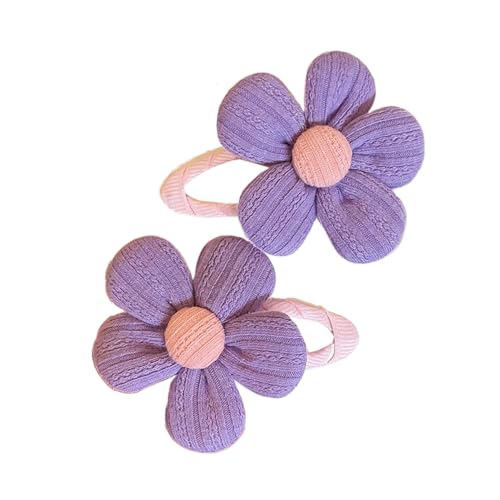 6 Paar Süße Stoffblumen Haarspangen,Bunt Blumen Haarklammern automatische Haarspangen Rutschfest Haarclips Metall Hair Clips Haarschmuck für Frauen feines und mitteldickes Haar,Lila von Blausky