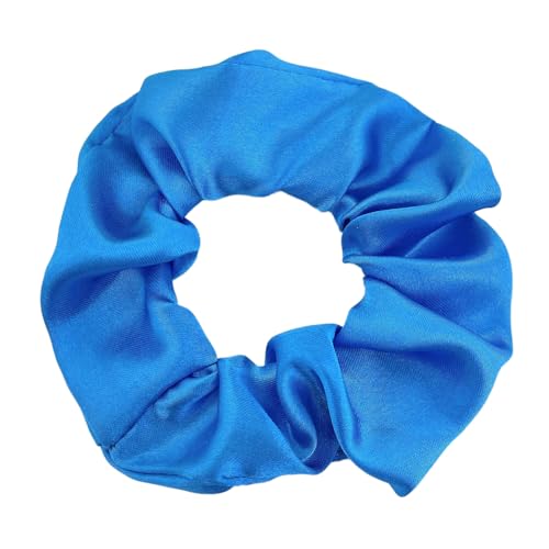6 Stück 10 cm Haargummi Scrunchies Bunte Haargummis Elastische Haarbänder Haare Ringe,Stoff Haarschmuck Gummibänder Haar Bänder Pferdeschwanz Haarschmuck für Damen und Frauen,Blau A von Blausky