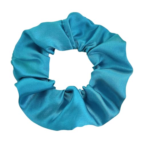 6 Stück 10 cm Haargummi Scrunchies Bunte Haargummis Elastische Haarbänder Haare Ringe,Stoff Haarschmuck Gummibänder Haar Bänder Pferdeschwanz Haarschmuck für Damen und Frauen,Blau B von Blausky