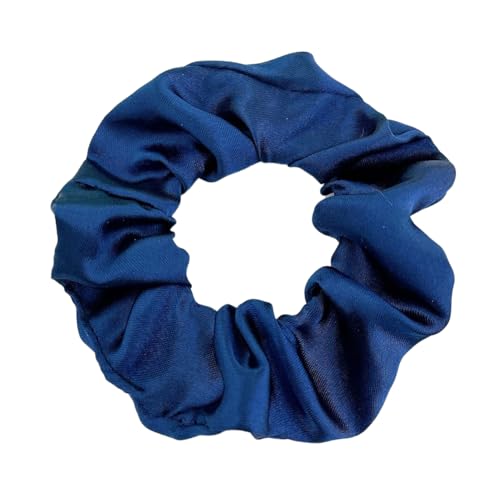 6 Stück 10 cm Haargummi Scrunchies Bunte Haargummis Elastische Haarbänder Haare Ringe,Stoff Haarschmuck Gummibänder Haar Bänder Pferdeschwanz Haarschmuck für Damen und Frauen,Dunkelblau A von Blausky