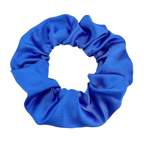 6 Stück 10 cm Haargummi Scrunchies Bunte Haargummis Elastische Haarbänder Haare Ringe,Stoff Haarschmuck Gummibänder Haar Bänder Pferdeschwanz Haarschmuck für Damen und Frauen,Dunkelblau B von Blausky