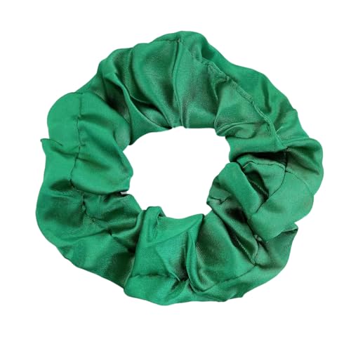 6 Stück 10 cm Haargummi Scrunchies Bunte Haargummis Elastische Haarbänder Haare Ringe,Stoff Haarschmuck Gummibänder Haar Bänder Pferdeschwanz Haarschmuck für Damen und Frauen,Dunkelgrün C von Blausky
