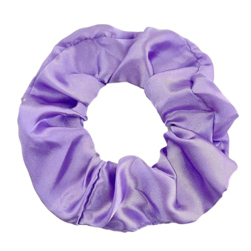 6 Stück 10 cm Haargummi Scrunchies Bunte Haargummis Elastische Haarbänder Haare Ringe,Stoff Haarschmuck Gummibänder Haar Bänder Pferdeschwanz Haarschmuck für Damen und Frauen,Hellviolett A von Blausky