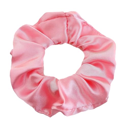 6 Stück 10 cm Haargummi Scrunchies Bunte Haargummis Elastische Haarbänder Haare Ringe,Stoff Haarschmuck Gummibänder Haar Bänder Pferdeschwanz Haarschmuck für Damen und Frauen,Rosa B von Blausky