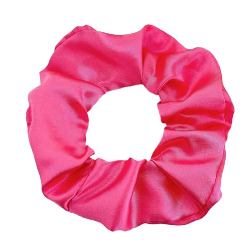 6 Stück 10 cm Haargummi Scrunchies Bunte Haargummis Elastische Haarbänder Haare Ringe,Stoff Haarschmuck Gummibänder Haar Bänder Pferdeschwanz Haarschmuck für Damen und Frauen,Rosenrot B von Blausky