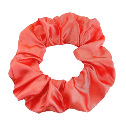 6 Stück 10 cm Haargummi Scrunchies Bunte Haargummis Elastische Haarbänder Haare Ringe,Stoff Haarschmuck Gummibänder Haar Bänder Pferdeschwanz Haarschmuck für Damen und Frauen,Rot A von Blausky