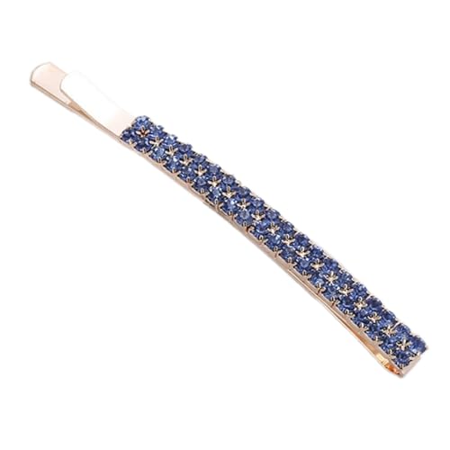 6 Stück 6.6x0.5cm Metall Bobby pins,Glitter Strass Haarnadeln Französisch Hair pin U-förmige Haarklammern Haarspange Haar Accessoires für Frauen Hair Styling Friseursalon,Himmelblau von Blausky