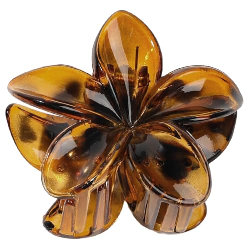6 Stück 8cm Blumen Haarklammer,Bunt Hawaii Plumeria spangen haare Rutschfeste Flower hair clips Haarspangen Haarschmuck Blume Haarstyling-Zubehör für Frauen Strand Urlaub,Gelb A von Blausky