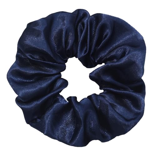 8 Stück Satin Haargummis,10cm Zopfgummis Haargummi Headband Bunte Haar Scrunchie Set Weich Elastisch Haarschmuck für Damen Frauen Lange Feine Oder Dicke Lockige Haare,Marineblau von Blausky