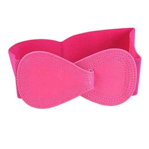 Blausky 1 Stück Taillengürtel,Elastischer Damen Hüftgürtel,Bogenknoten Stretchgürtel,Breite Gürtel,Dehnbarer Bund,Kleid Zubehör für Hochzeit,Abschlussball Party Gürtel Festival,70 x 5.8 cm,Rosa von Blausky