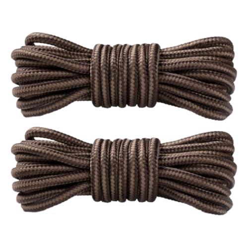 Blausky 2 Paar Runde Stiefel Schnürsenkel4 mm dünne Schnürsenkel Reißfest Schuhbänder universelle Ersatzschnürsenkel Shoelace für Männer und Frauen Sneaker Turnschuhe Laufschuhe,Hellbraun,70cm von Blausky