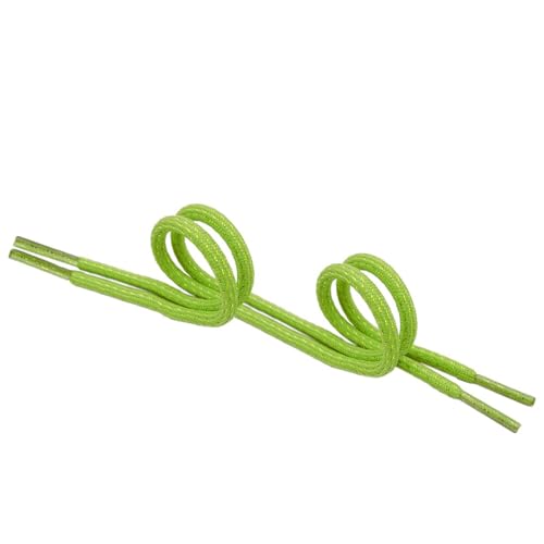 Blausky 2 Paar Universal Runde Schnürsenkel,4mm dünne Reißfest Shoelace Damen & Herren Boots Schuhbänder Shoelaces zum Ersatz für Wanderschuhe Outdoorschuhe Sportschuhe,140cm,Grün von Blausky