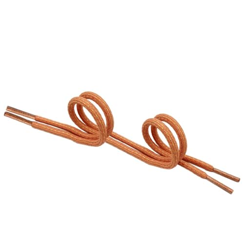 Blausky 2 Paar Universal Runde Schnürsenkel,4mm dünne Reißfest Shoelace Damen & Herren Boots Schuhbänder Shoelaces zum Ersatz für Wanderschuhe Outdoorschuhe Sportschuhe,140cm,Orange von Blausky
