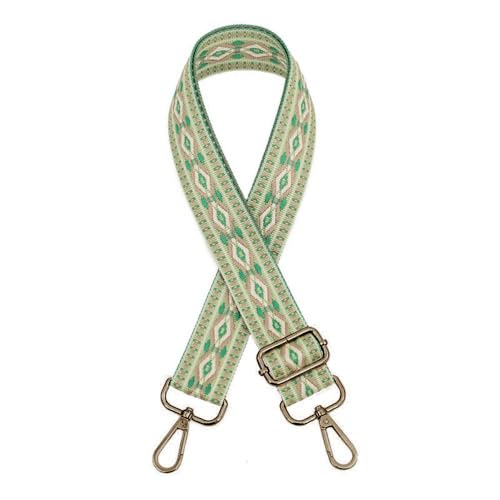 Blausky Verstellbarer Schultergurt Breit 3.8cm für Damen & Herren,Taschengurt Taschengurte zum Wechseln Schulterriemen mit Karabiner für Schultertaschen Handtaschen Crossbody,Hellgrün + Bronze von Blausky