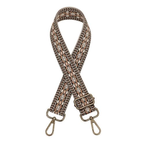 Blausky Verstellbarer Schultergurt Breit 3.8cm für Damen & Herren,Taschengurt Taschengurte zum Wechseln Schulterriemen mit Karabiner für Schultertaschen Handtaschen Crossbody,Schwarz + Bronze von Blausky