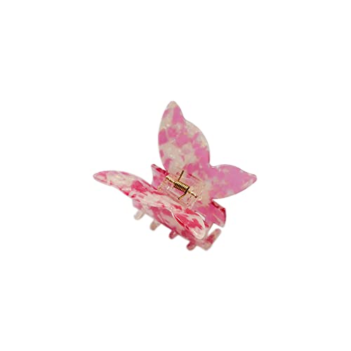 Damen Haarklammer,6.5cm Haarspangen aus PVC Rutschfestes Haar Jaw Clips Bunte Schmetterlings Haarklammern Haarschmuck Frauen Haarstyling Zubehör für Dünnes Und Dickes Haar,Lila von Blausky