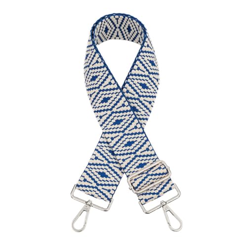 Geflochtene Tragegurt Unisex Taschengurt Verstellbarer Schultergurt 75-130 cm,5 cm Breiter Schultergurt,Schulterriemen für Schultertasche Tragetaschen und Handtaschen,Königsblaue +Silberschnalle von Blausky