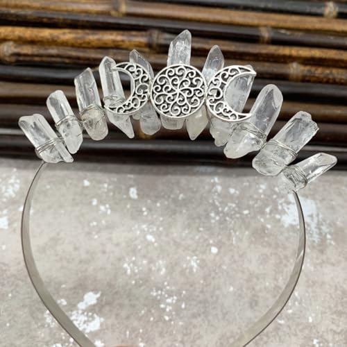Glitzer Kristall Stirnbänder Damen,Dünnes Edelstein Haarband Vintage Mond Haarreif Metallstirnband Bling Braut Haarschmuck für Hochzeit Abend Party Abschlussball Cosplay,Weiß Glitzer Kristall Stirnbänder Damen,Dünnes Edelstein Haarband Vintage Mond Haarreif Metallstirnband Bling Braut Haarschmuck für Hochzeit Abend Party Abschlussball Cosplay,Weiß von Blausky