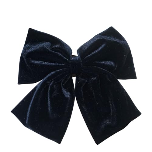 Große Haarschleifen Clip,Samtschleifen-Haarklammern,Elegante FranzöSischer Haarspange Schleife Haar-Accessoires,Stoff Haarschmuck für Damen,Hochzeit Bankett Täglich,Schwarz von Blausky