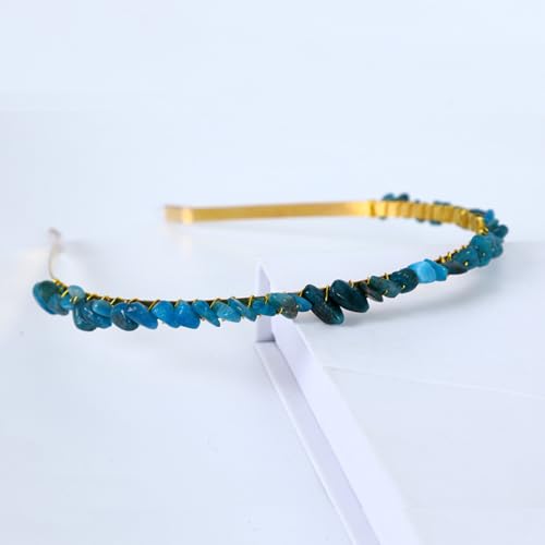 Kristall Haarbänder,Glitzer Haarreif Kristall Strass Stirnband Metall Haarreifen Elegant Kristallperlen Haarband Party Abschlussball Kopfbedeckung Haarschmuck zum Frauen und Damen,Blaugrau von Blausky