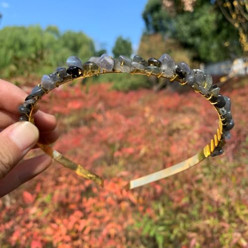 Kristall Haarbänder,Glitzer Haarreif Metall Haarreifen Kristall Strass Stirnband Elegant Kristallperlen Haarband Party Abschlussball Kopfbedeckung Haarschmuck zum Frauen und Damen,Grau von Blausky