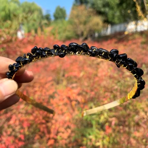 Kristall Haarbänder,Glitzer Haarreif Metall Haarreifen Kristall Strass Stirnband Elegant Kristallperlen Haarband Party Abschlussball Kopfbedeckung Haarschmuck zum Frauen und Damen,Schwarz von Blausky