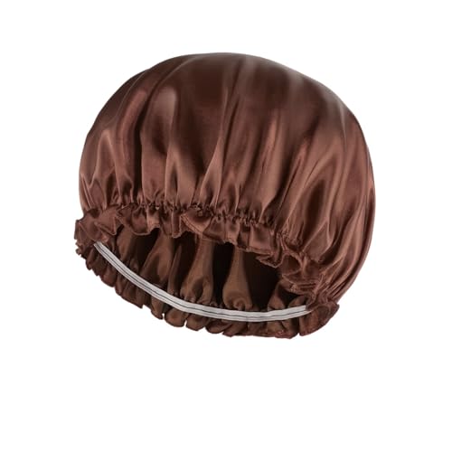 Satin-Schlafmütze für Damen,Nacht Schlaf Mütze Satin Bonnet Seidenhaube zum Schlafen Weiche Kopfhaube Kopfbedeckung Schlafkappe mit Gummizug Elastische Haarhaube Duschhauben,Kaffee Satin-Schlafmütze für Damen,Nacht Schlaf Mütze Satin Bonnet Seidenhaube zum Schlafen Weiche Kopfhaube Kopfbedeckung Schlafkappe mit Gummizug Elastische Haarhaube Duschhauben,Kaffee von Blausky