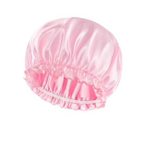 Satin-Schlafmütze für Damen,Nacht Schlaf Mütze Satin Bonnet Seidenhaube zum Schlafen Weiche Kopfhaube Kopfbedeckung Schlafkappe mit Gummizug Elastische Haarhaube Duschhauben,Pink Satin-Schlafmütze für Damen,Nacht Schlaf Mütze Satin Bonnet Seidenhaube zum Schlafen Weiche Kopfhaube Kopfbedeckung Schlafkappe mit Gummizug Elastische Haarhaube Duschhauben,Pink von Blausky