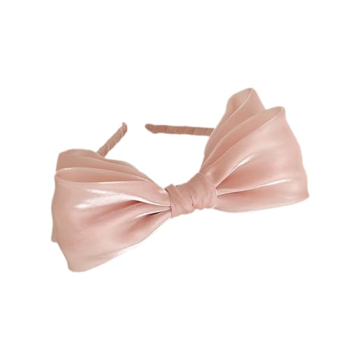 Stirnbänder Damen,Haarreifen mit Groß Schleife Kopfschmuck Stoff Stirnbänd Elegant Tüll-Bow Haarband Dünnes Haarbänder Haarschmuck für Valentinstag Weihnachten Cosplay Party,Rosa von Blausky