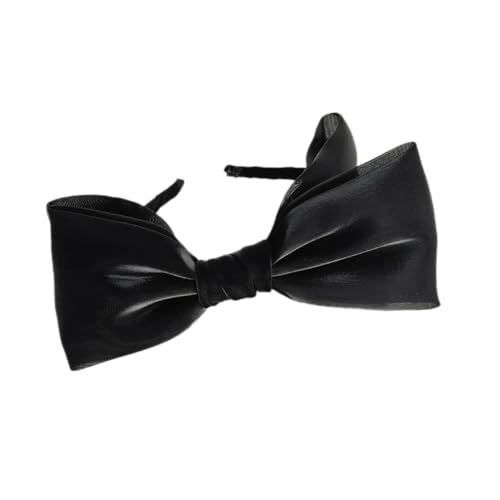 Stirnbänder Damen,Haarreifen mit Groß Schleife Kopfschmuck Stoff Stirnbänd Elegant Tüll-Bow Haarband Dünnes Haarbänder Haarschmuck für Valentinstag Weihnachten Cosplay Party,Schwarz von Blausky