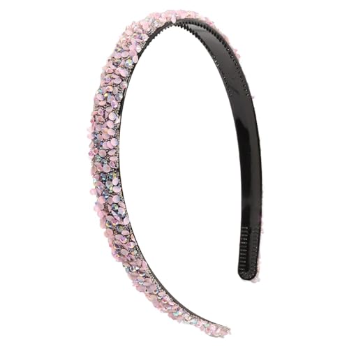 Strass Stirnbänder Glitzer Stirnband Dünnes Haarbänder Kristall Haarschmuck mit Perlen und Pailletten,Elegante Haarreif Hair Bands Kopfbedeckung Beauty Accessory für Damen Frauen Braut,Hellblau von Blausky