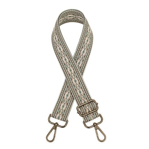 Verstellbarer Schultergurt Breit 3.8cm für Damen & Herren,Taschengurt Taschengurte zum Wechseln Schulterriemen mit Karabiner für Schultertaschen Handtaschen Crossbody,Khaki-Militärgrün + Bronze von Blausky