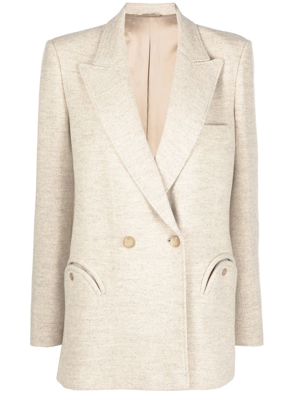 Blazé Milano Doppelreihiger Blazer - Nude von Blazé Milano