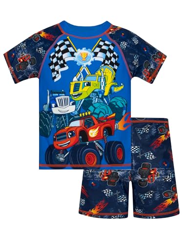 Blaze and The Monster Machine Schwimmset Schwimmanzug Kinder | Badeanzug Kinder Jungen | Blau 122 von Blaze