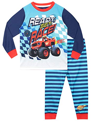 Blaze und die Monster-Maschinen Jungen Blaze Schlafanzug Blau 122 von Nickelodeon