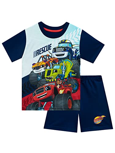 Blaze und die Monster-Maschinen Pyjamas für Kinder I Jungen Pyjamas Monster Trucks und Autos | Blau | 110 | Offizielle Merchandise-Artikel von Blaze und die Monster-Maschinen