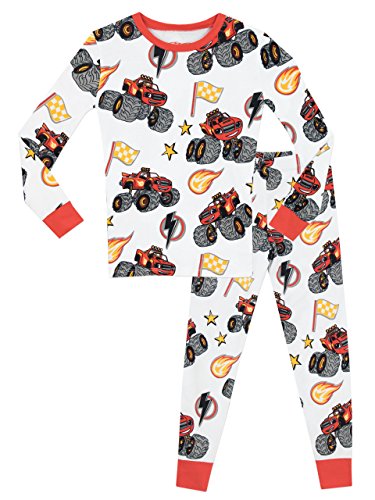 Blaze and The Monster Machines Schlafanzug Jungen | 100% Baumwolle Schlafanzüge für Kinder | Monstertruck Pyjama Junge 128cm von Blaze