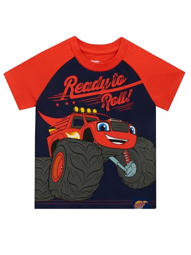 Blaze and The Monster Machines Tshirt Monster Maschinen Kleidung | Kinder T Shirt | Offizielles Merchandise | Blau | 104 von Blaze
