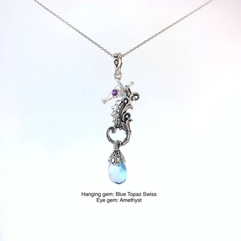 Spiny Seepferdchen - Blautopas/Grüner Amethyst von BlazeJewelries
