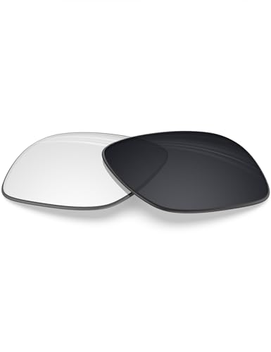 BlazerBuck Anti-salz Ersatzgläser für Oakley Holbrook XL OO9417 - Klares Schwarz Photochrom von BlazerBuck