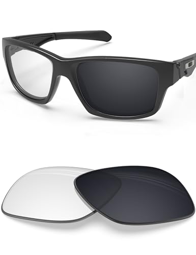 BlazerBuck Anti-salz Ersatzgläser für Oakley Jupiter Squared OO9135 - Klares Schwarz Photochrom von BlazerBuck