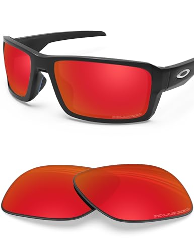 BlazerBuck Anti-salz Polarisierte Ersatzgläser für Oakley Double Edge OO9380 - Feuerrot von BlazerBuck
