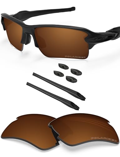 BlazerBuck Anti-salz Polarisierte Ersatzgläser für Oakley Flak 2.0 XL OO9188 - Bernstein von BlazerBuck