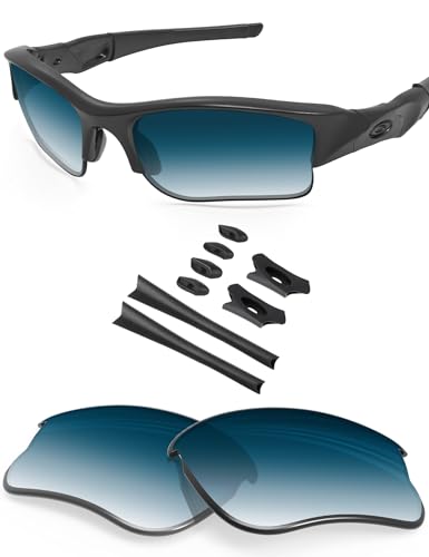 BlazerBuck Anti-salz Polarisierte Ersatzgläser für Oakley Flak Jacket XLJ - Blauer Farbverlauf von BlazerBuck