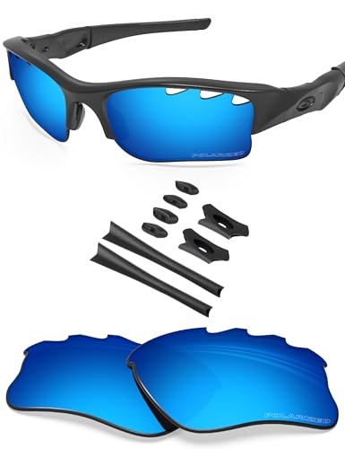 BlazerBuck Anti-salz Polarisierte Ersatzgläser für Oakley Flak Jacket XLJ - Entlüftet Eisblau von BlazerBuck