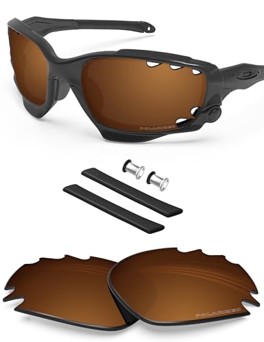 BlazerBuck Anti-salz Polarisierte Ersatzgläser für Oakley Jawbone Racing Jacket - Entlüftet Bernstein von BlazerBuck