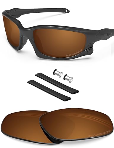 BlazerBuck Anti-salz Polarisierte Ersatzgläser für Oakley Split Jacket OO9099 - Bernstein von BlazerBuck